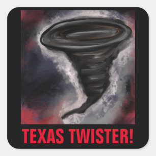 TEXAS TWISTER SQUARE STICKER