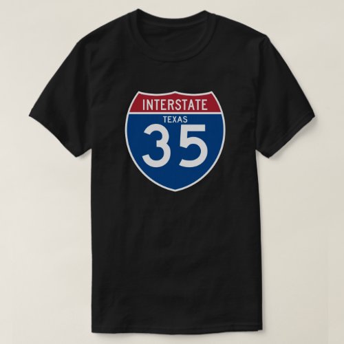 Texas TX I_35 Interstate Highway Shield _ T_Shirt