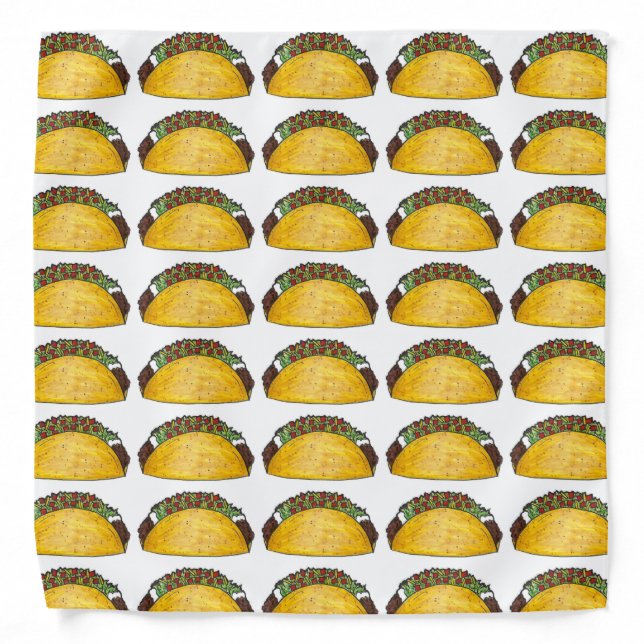 Texas TX Taco Mexican Food Foodie Tacos Texan Bandana (Front)