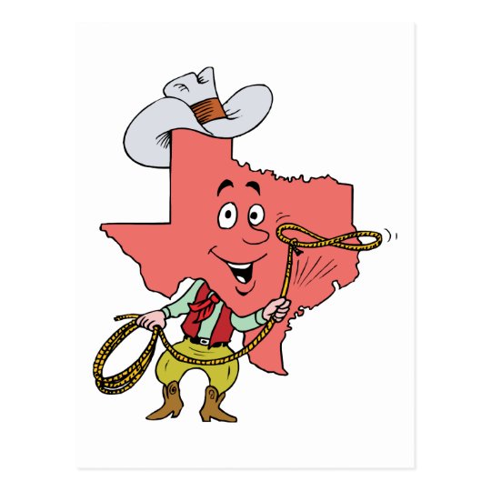 Texas TX Texan Cowboy Vintage Travel Souvenir Postcard