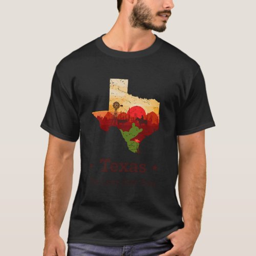 Texas Tx Usa Vintage State Style Gift T_Shirt