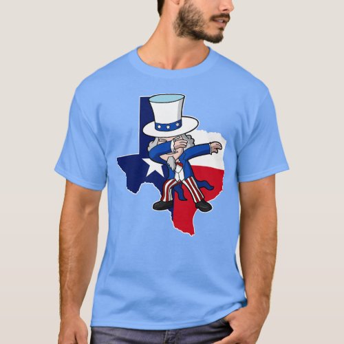 Texas Uncle Sam Texan 4th of July USA Patriotic T_Shirt