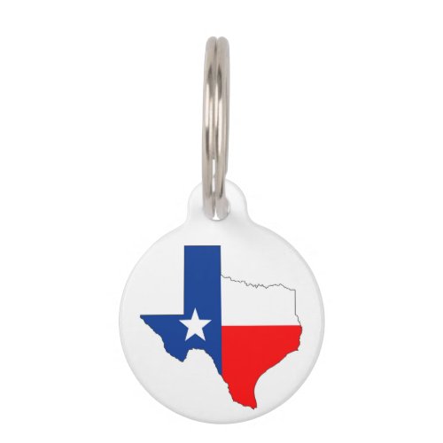 texas united states america map flag label shape pet tag