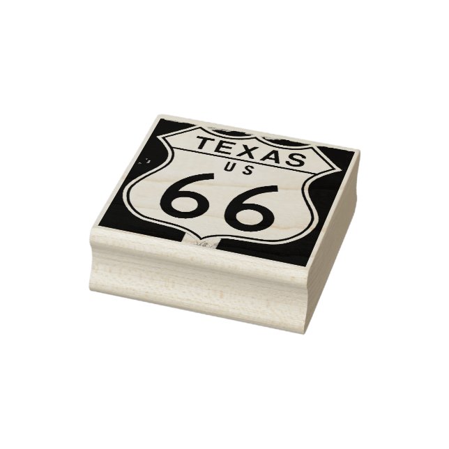 Texas US route 66 sign  rubber stamp (Stamp)