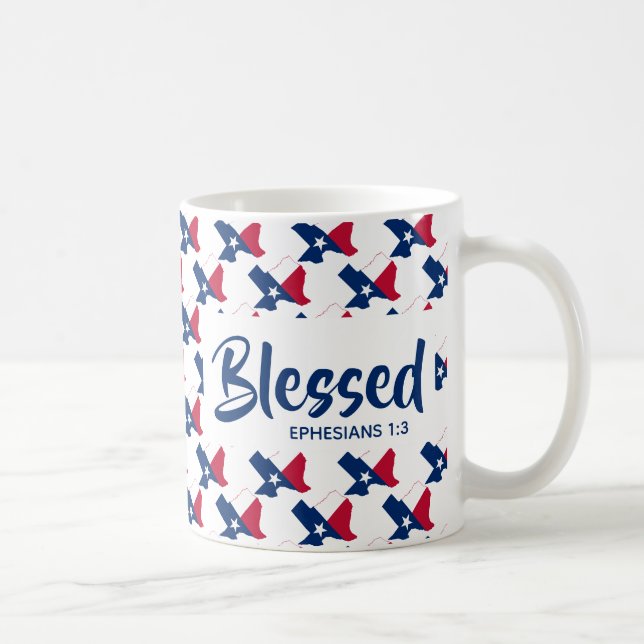 TEXAS USA Christian Blessed Scripture Coffee Mug (Right)