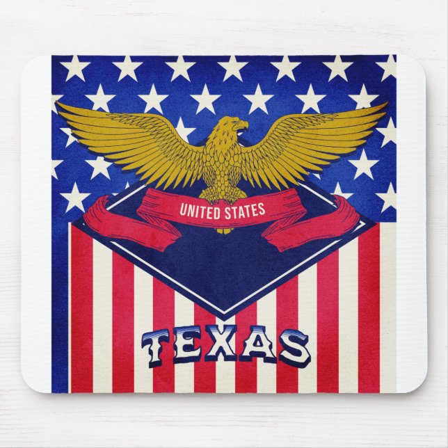 Texas USA Flag Mouse Pad (Front)