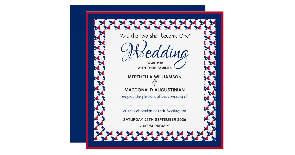 Texas Usa Flag Patriotic Custom Square Wedding Invitation