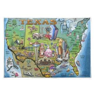 Texas USA Map Cloth Placemat