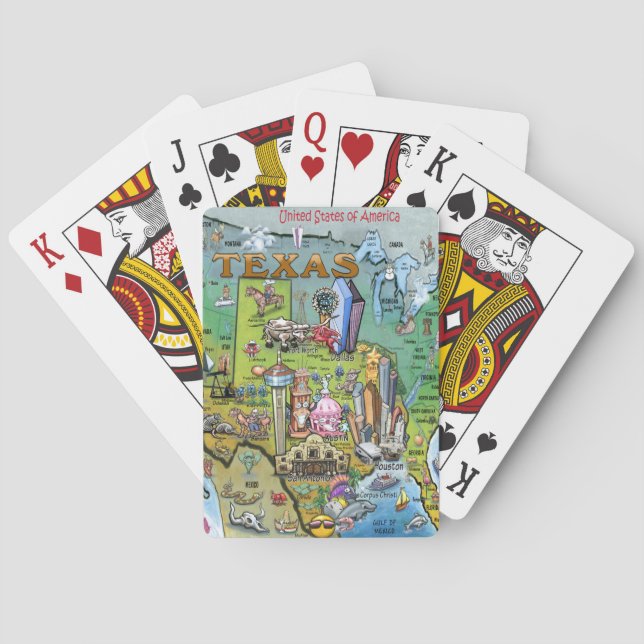 Texas USA Map Poker Cards (Back)