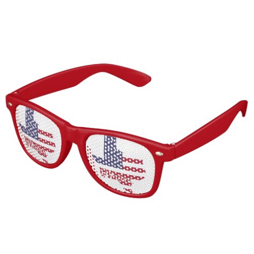 Texas USA Native Texan Proud American Flag Retro Sunglasses