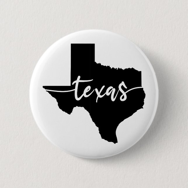 Texas USA State Map Button (Front)