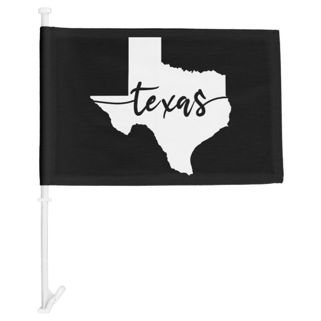 Texas USA State Map Car Flag (Front)