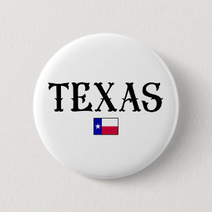 Texas USA State Map Flag Button