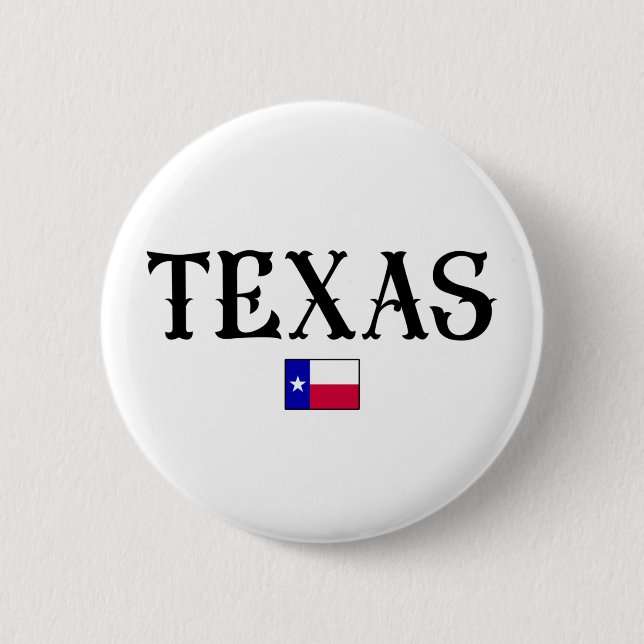 Texas USA State Map Flag Button (Front)