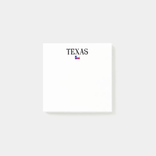 Texas USA State Map Flag Post_it Notes
