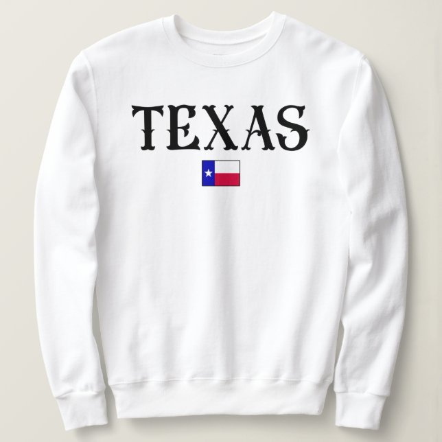 Texas USA State Map Flag Sweatshirt (Design Front)
