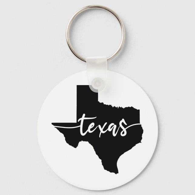 Texas USA State Map Keychain (Front)