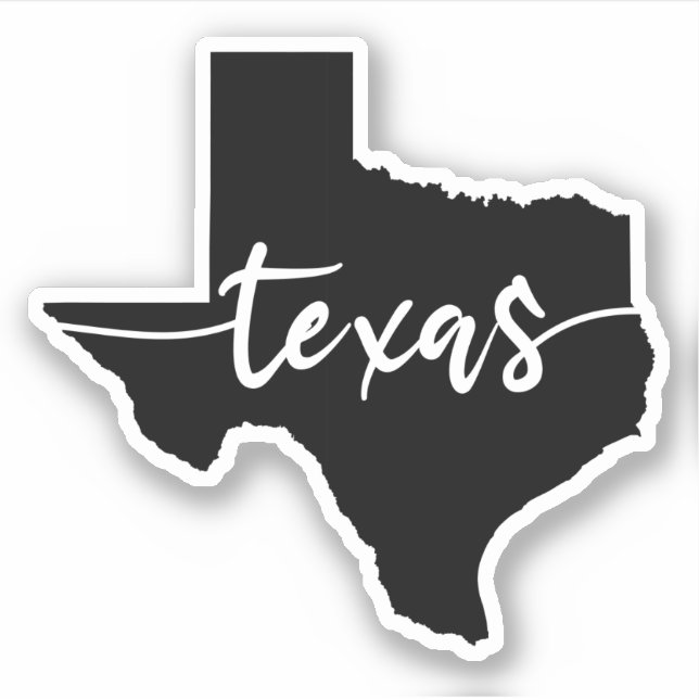 Texas USA State Map Sticker (Front)
