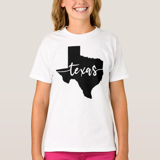 Texas USA State Map T-Shirt (Front)