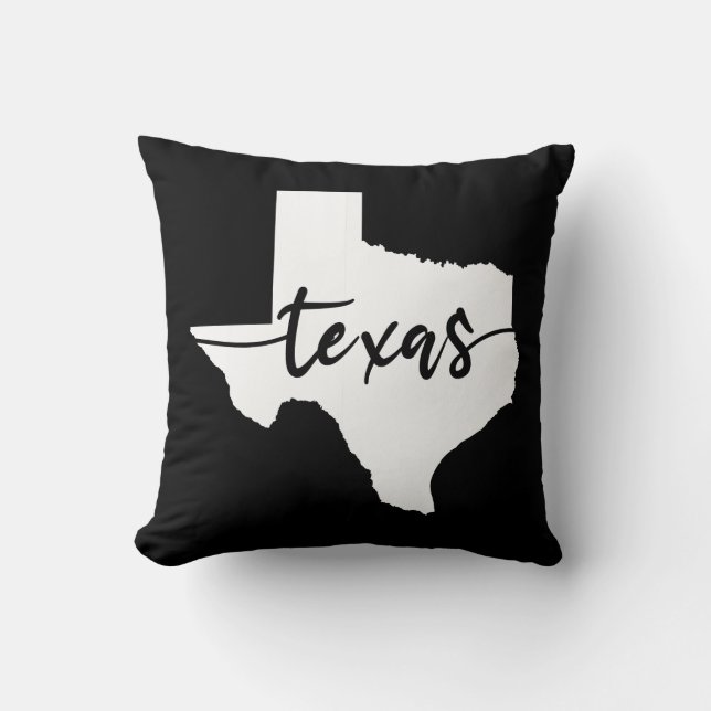 Texas USA State Map Throw Pillow (Front)