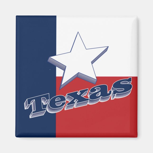 Texas USA State Travel Souvenir Fridge Magnet (Front)