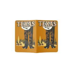 Texas USA Vintage Travel passport holder