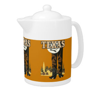 Texas USA Vintage Travel teapot