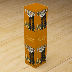 Texas USA Vintage Travel wine gift box