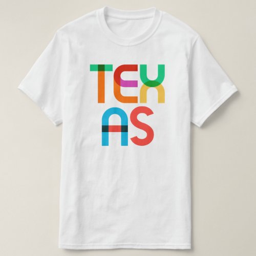 Texas Vintage Retro Colorful 80s Pop Art T_Shirt