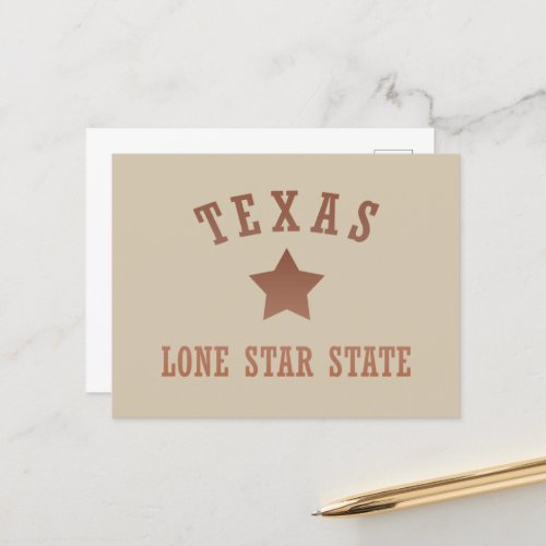 Texas vintage style holiday postcard