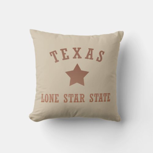 Texas vintage style throw pillow