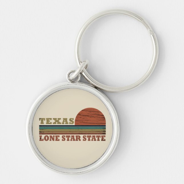 Texas vintage sunset keychain (Front)