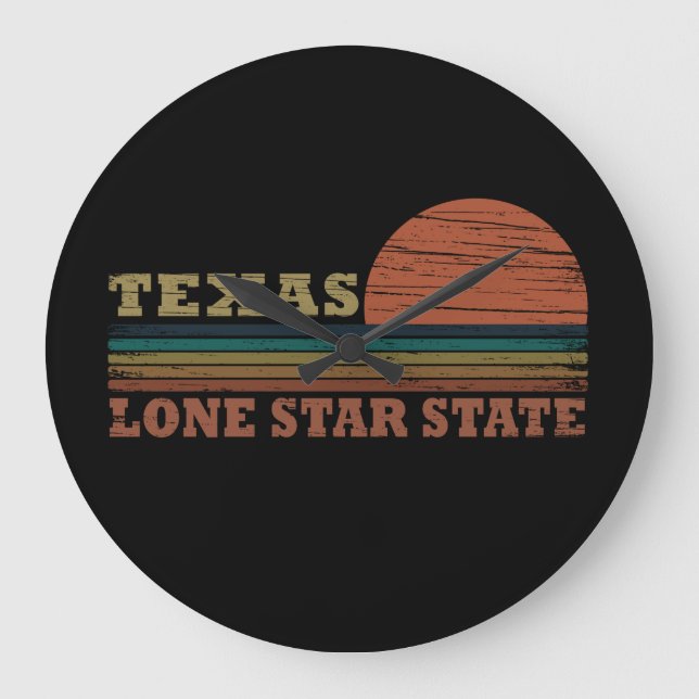 Texas vintage sunset large clock (Front)