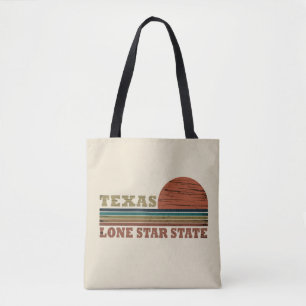 Texas vintage sunset tote bag