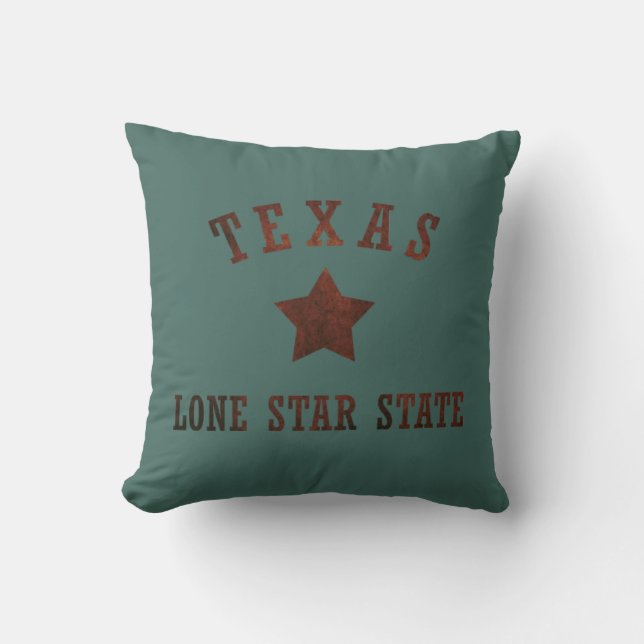 Texas vintage the lone star state throw pillow (Front)