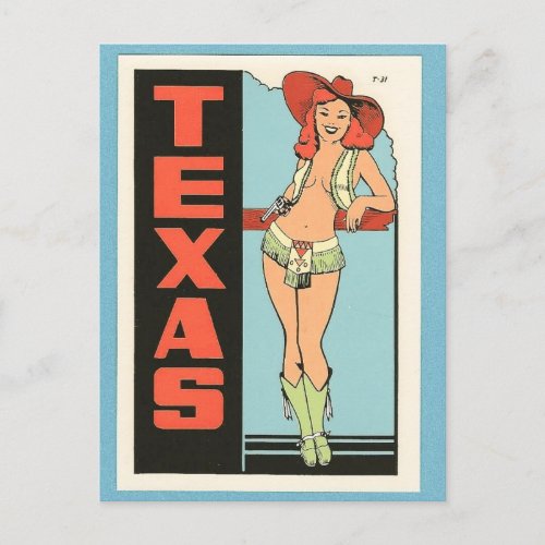 Texas vintage travel postcard