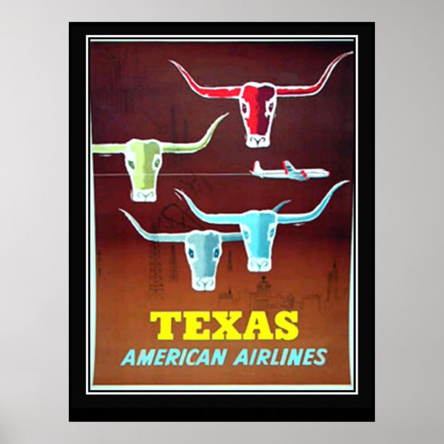 Texas Vintage Travel poster (Front)