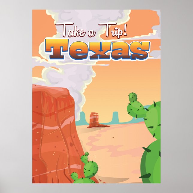 Texas Vintage Travel Poster (Front)