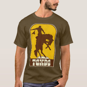 Texas Vintage Western Cowboy Rodeo Travel Souvenir T-Shirt