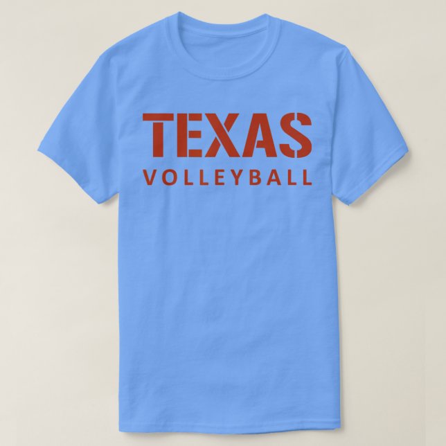 Texas Volleyball Block Style  T-Shirt (Design Front)