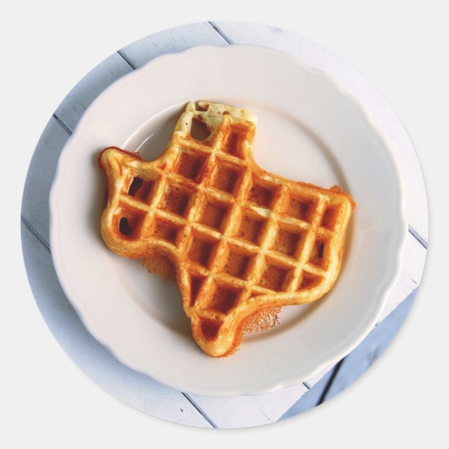 Texas Waffle Classic Round Sticker (Front)