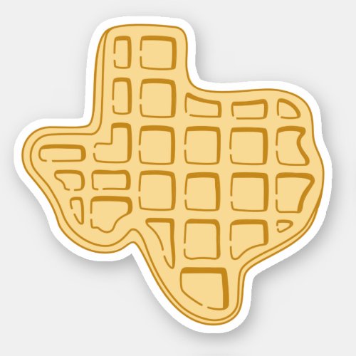 Texas Waffle Die Cut Sticker