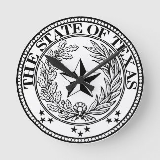 Texas Wall Clock White