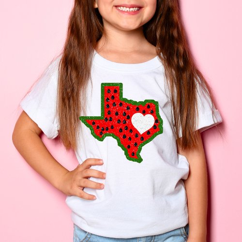 Texas Watermelon Map summer design T_Shirt