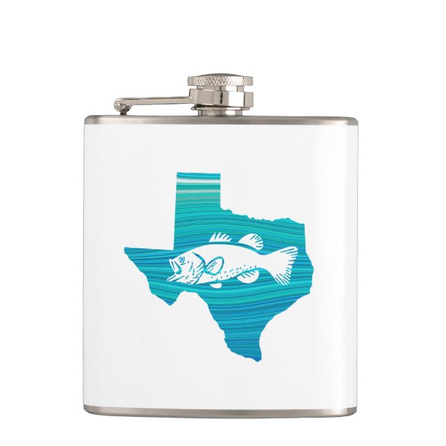 Texas Wave Fishing Flask (Front)