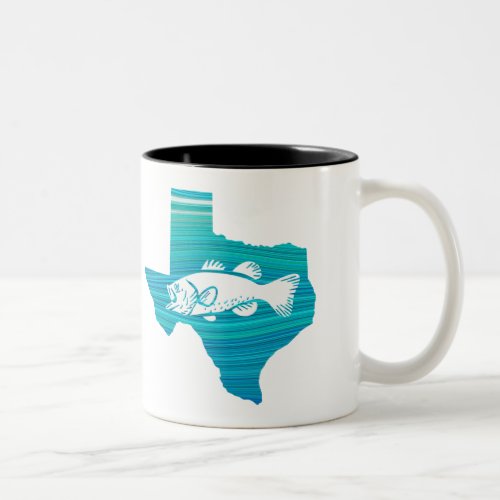 Texas Wave Fishing Two_Tone Coffee Mug