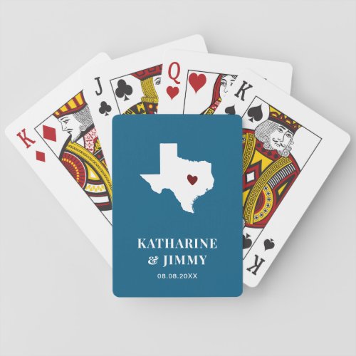 Texas Wedding Favor Deck of Cards State Map Playing Cards