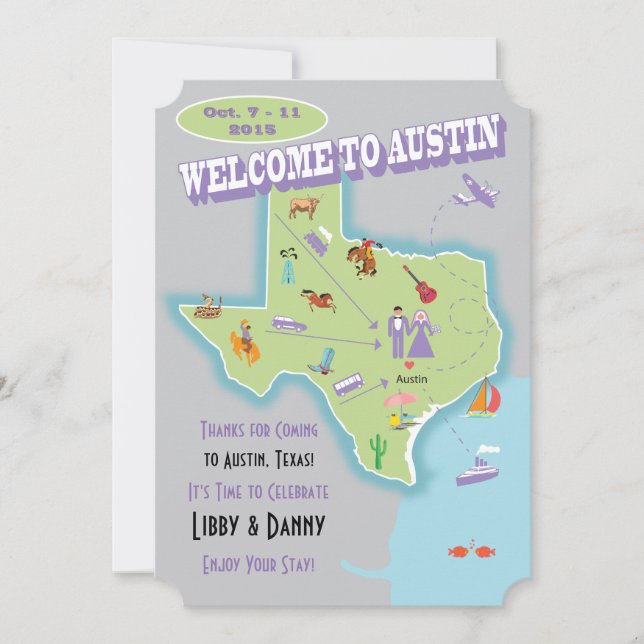Texas Wedding Libby Invitation (Front)
