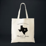 Texas Wedding Welcome Bag for Hotel Guests, Tote<br><div class="desc">Wedding weekend welcome gift bag for out of town guests to your wedding, featuring image of Texas. Fill tote with your favorite goodies.</div>