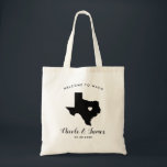 Texas Wedding Welcome Bag for Hotel Guests, Tote<br><div class="desc">Wedding weekend welcome gift bag for out of town guests to your wedding,  featuring image of Texas.  Fill tote with your favorite goodies.</div>
